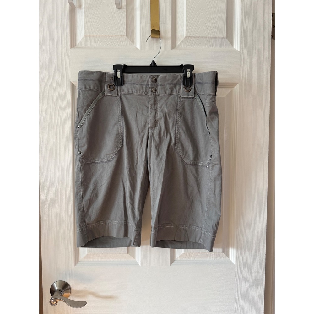 Athleta Kickit Bermuda‎ Shorts Womens Size 14 Cotton Stretch Utility 214976
